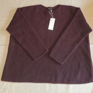 Cashmere Silk Bliss Crew Neck Top by EILEEN FISHER